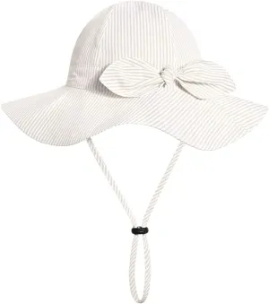 Baby Girl Sun Hat with UPF 50  Outdoor Adjustable Beach Hat with Wide Brim Bucket Hats