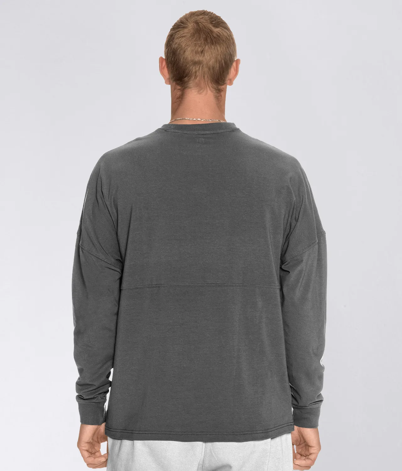 Born Tough Long Sleeve Crossfit Over Size Shirt For Men Grey
