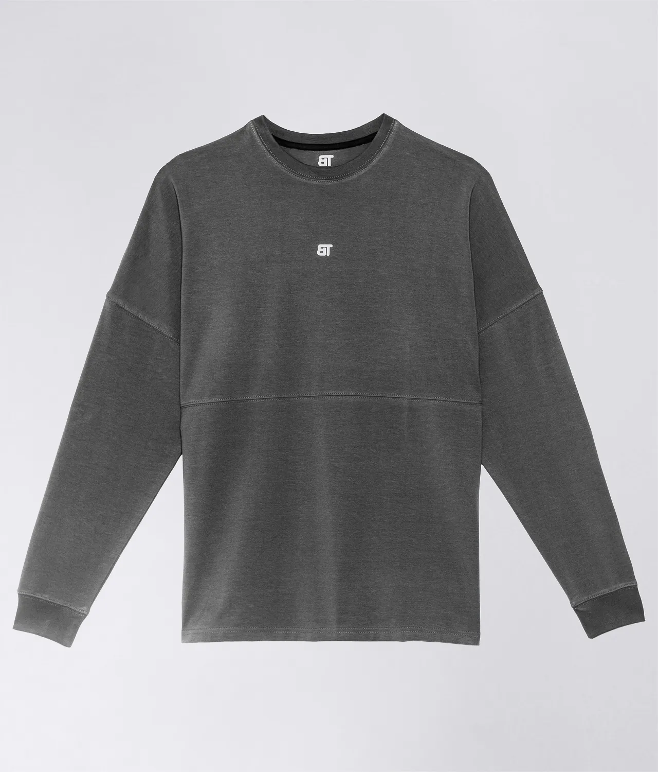 Born Tough Long Sleeve Crossfit Over Size Shirt For Men Grey