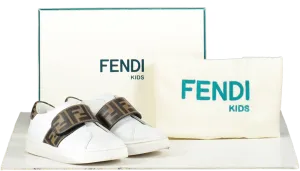 Fendi White Logo Trainers UK 5.5 EU 22 👼
