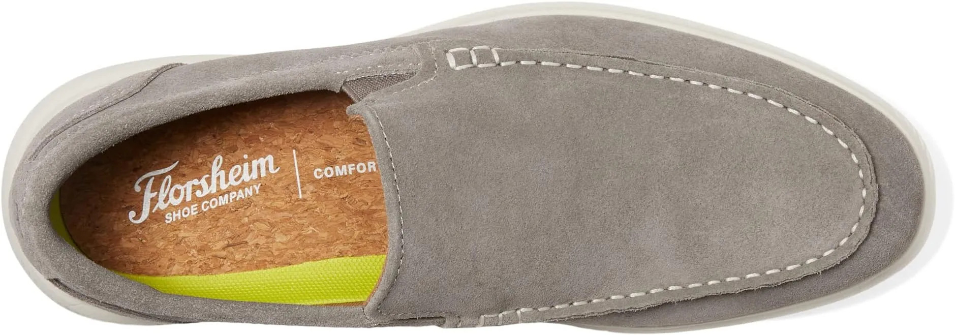 Hamptons Moc Toe Venetian Loafer Florsheim, Gray Suede