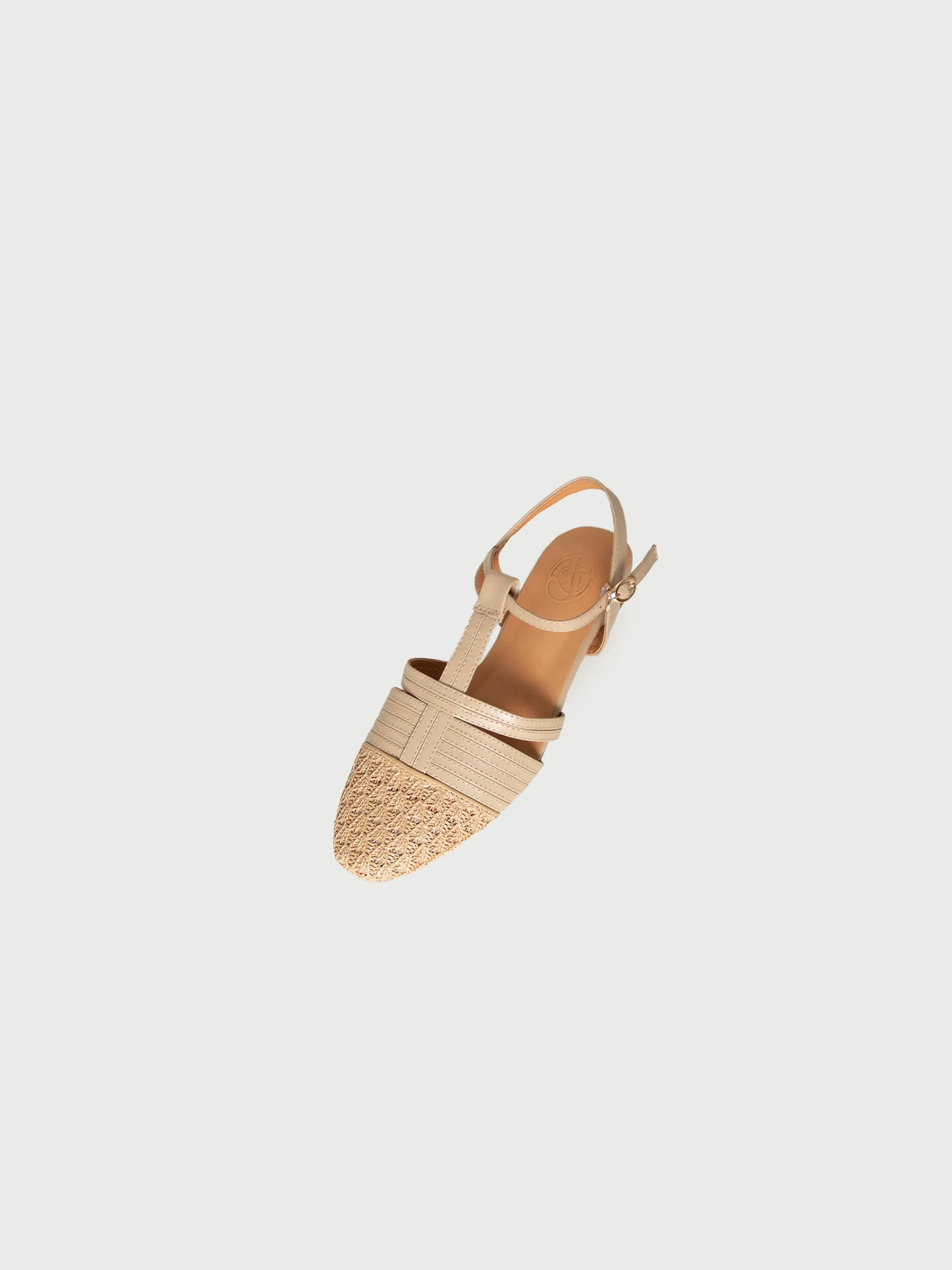 Linen T Straps Sandals