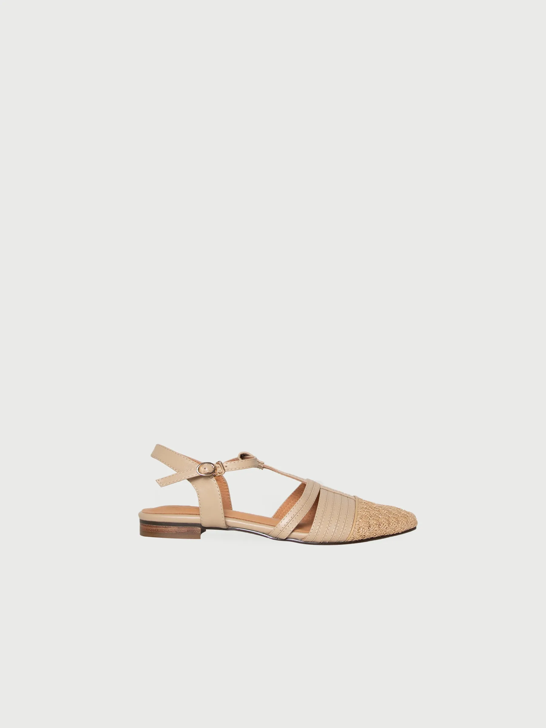 Linen T Straps Sandals