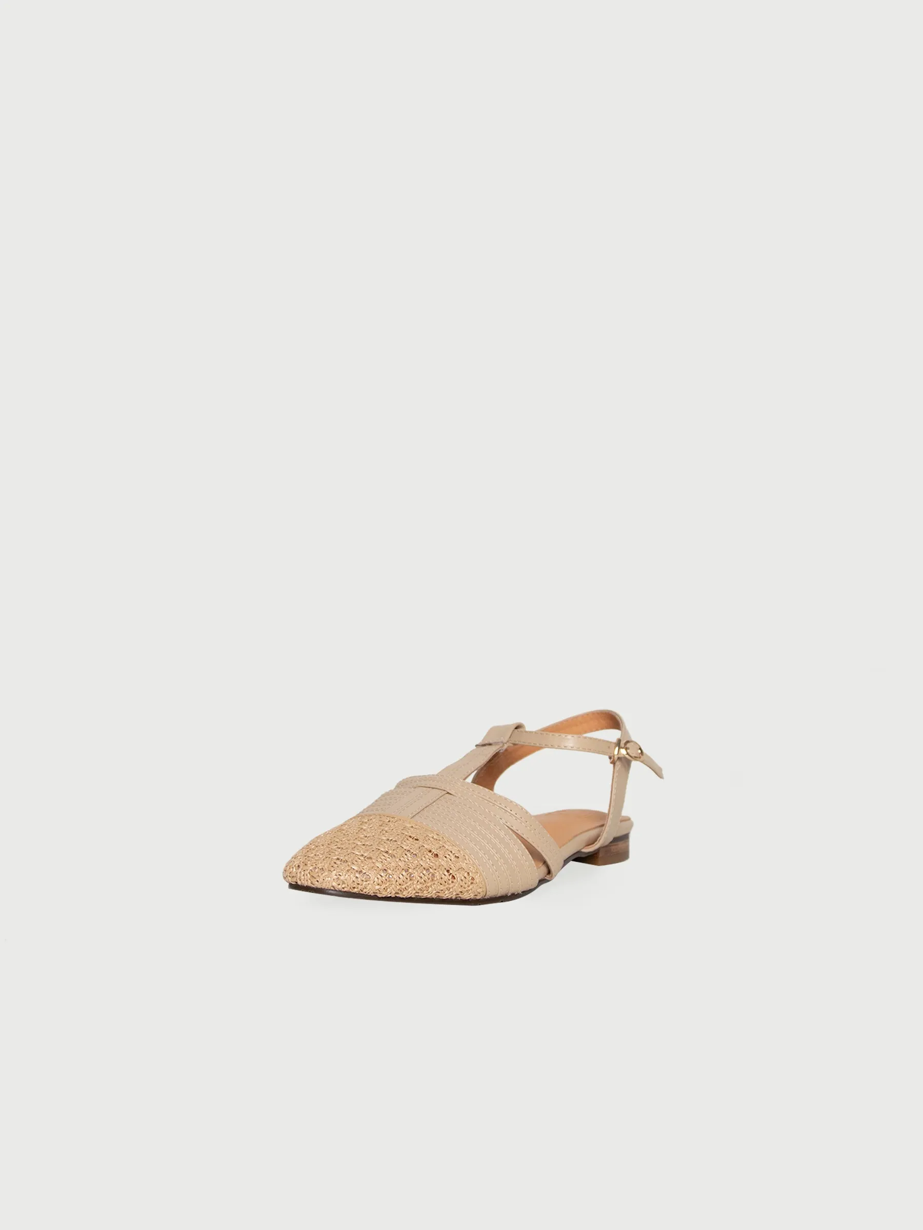 Linen T Straps Sandals