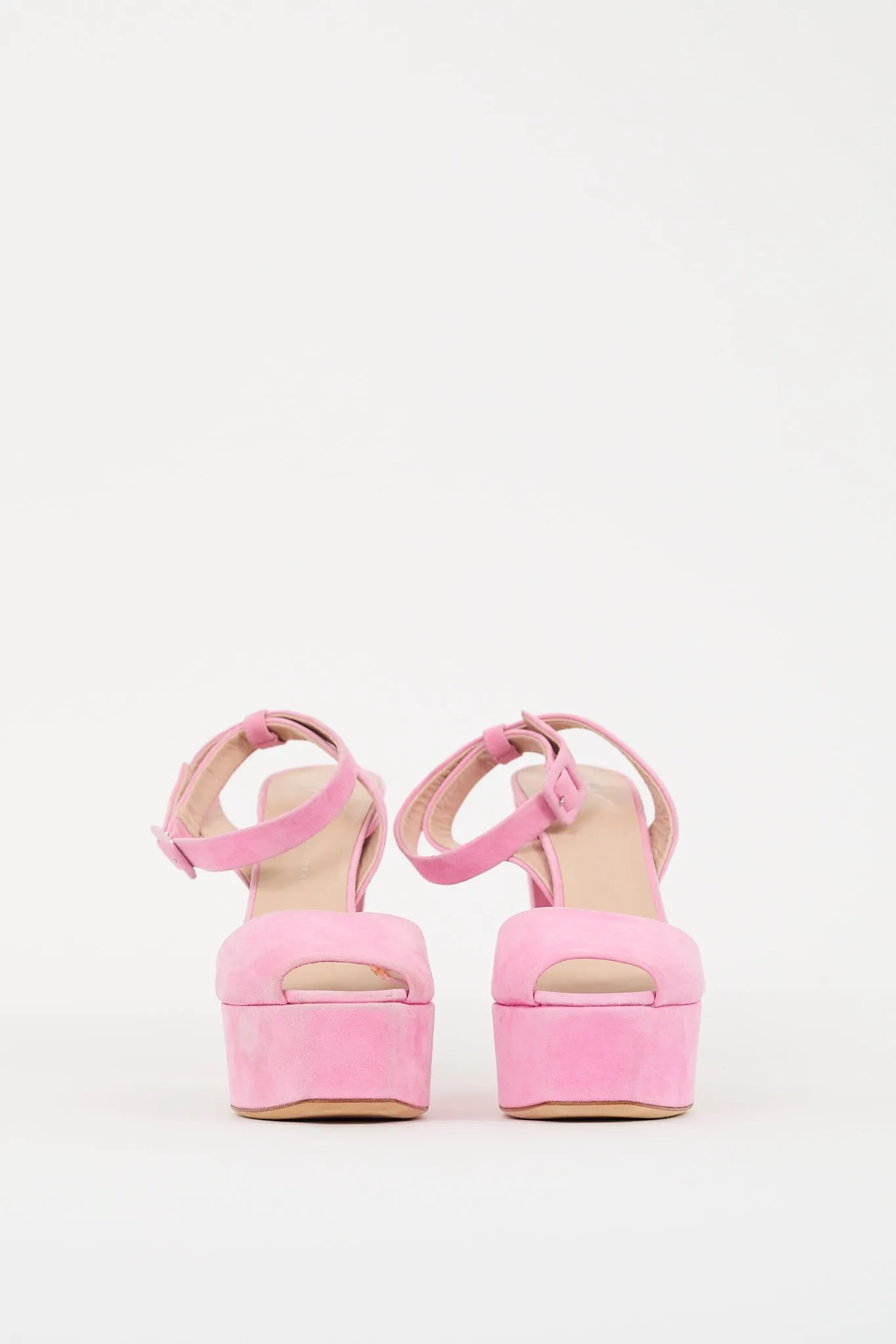 Pink Suede Betty Platform Heel