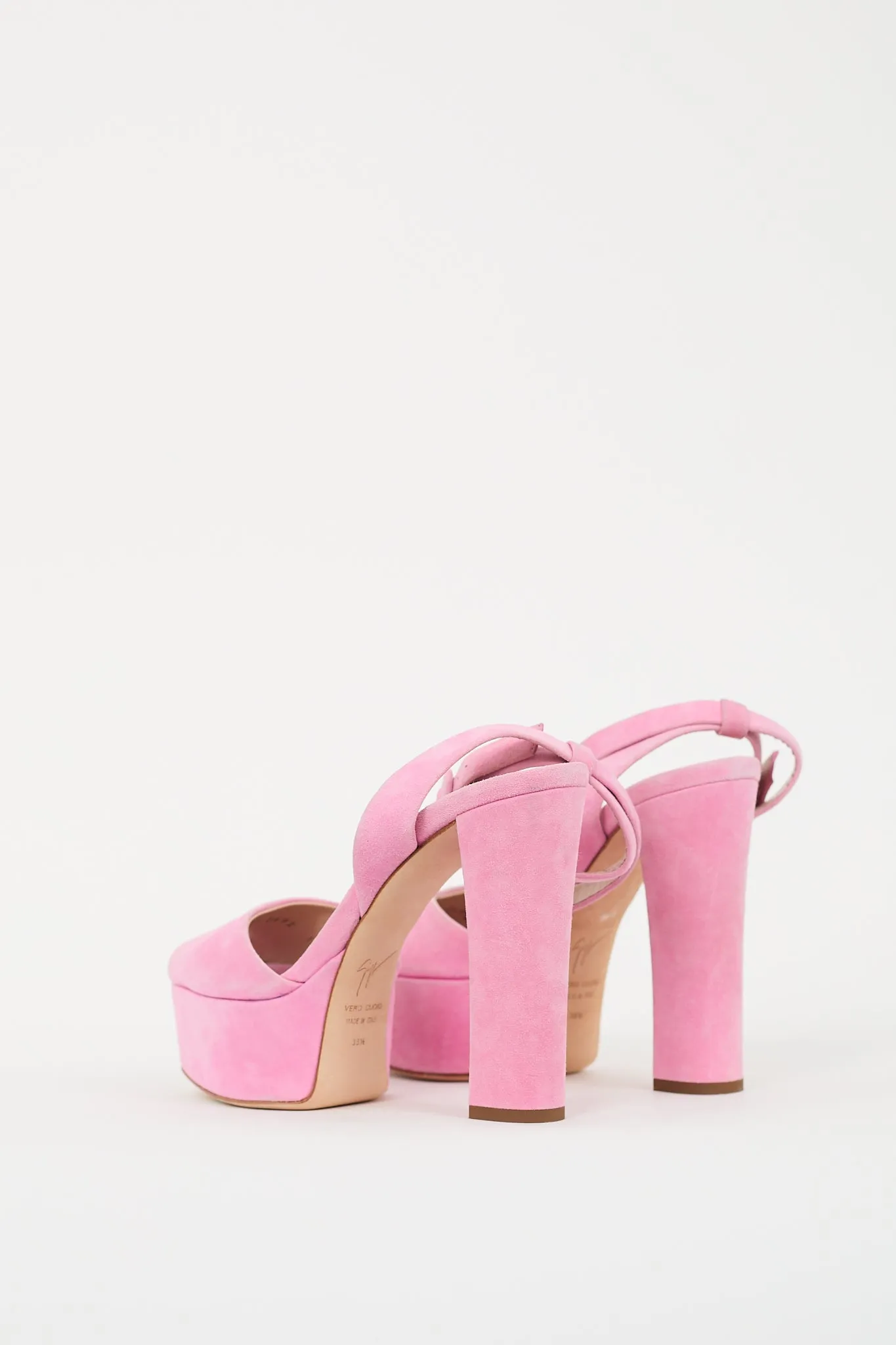 Pink Suede Betty Platform Heel