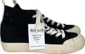 schuh Black Webb Hi Top Canvas Trainers UK 10 EU 44 👞