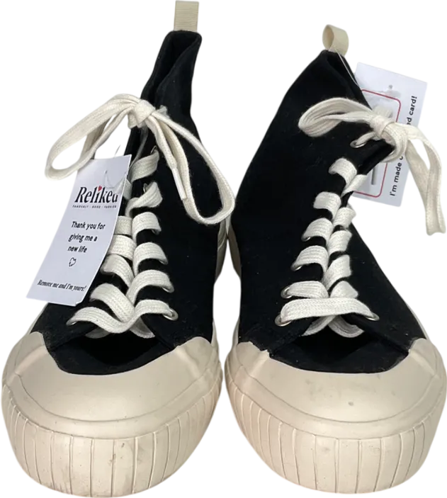 schuh Black Webb Hi Top Canvas Trainers UK 10 EU 44 👞