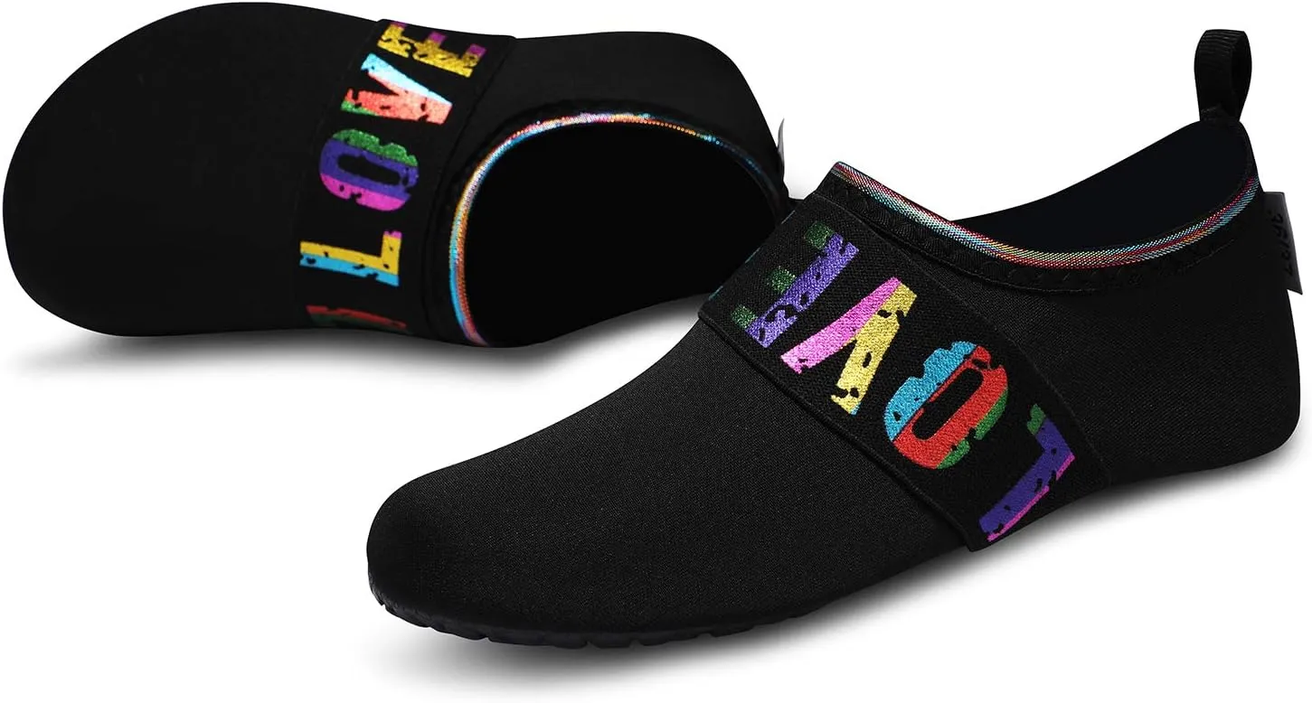VIFUUR Water Sports Shoes Barefoot Quick-Dry Aqua Yoga Socks Slip-on for Men Women
