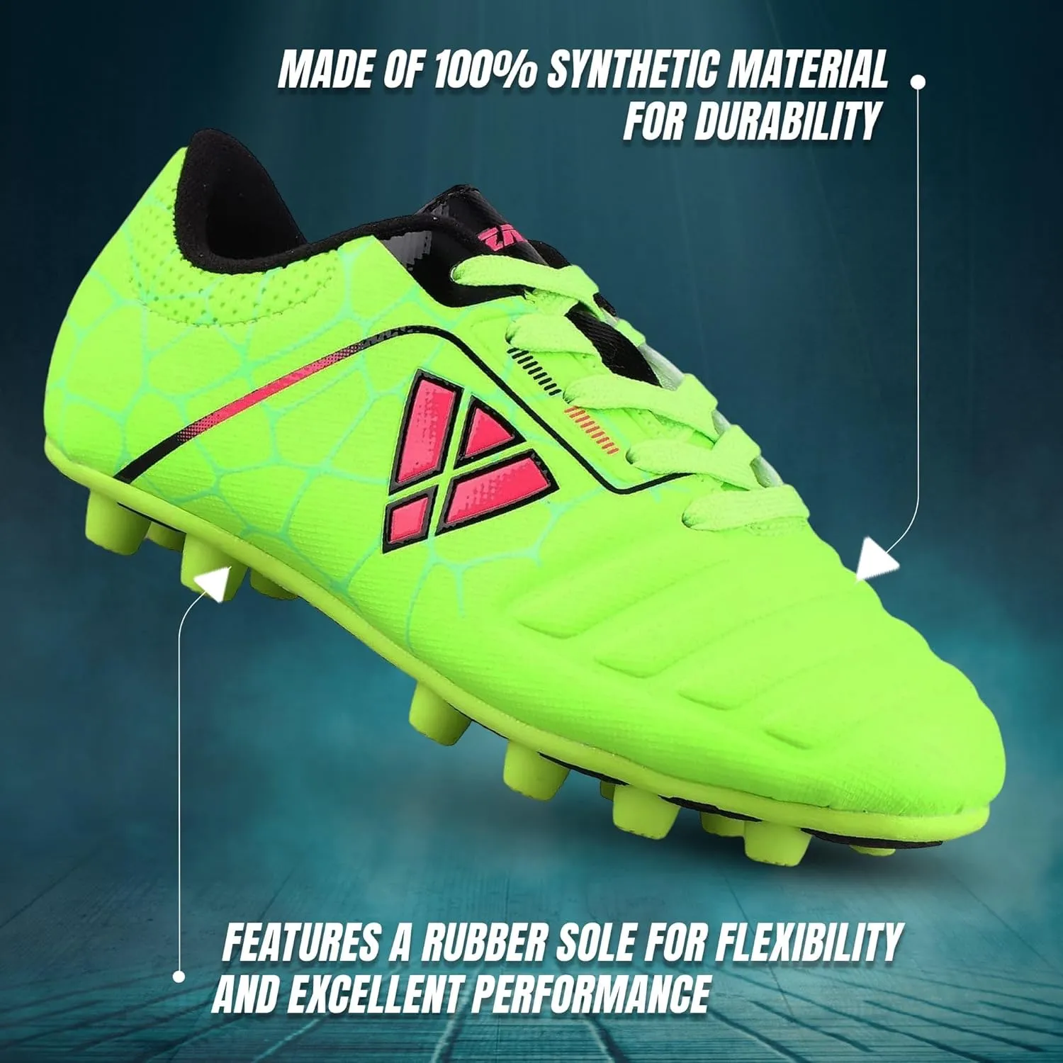 Vizari USA Soccer Cleats Boys, Girls - FG Firm Ground Football Shoes for Toddlers/Little/Big Kids - Youth Football Cleats - Comfort & Excellent Traction