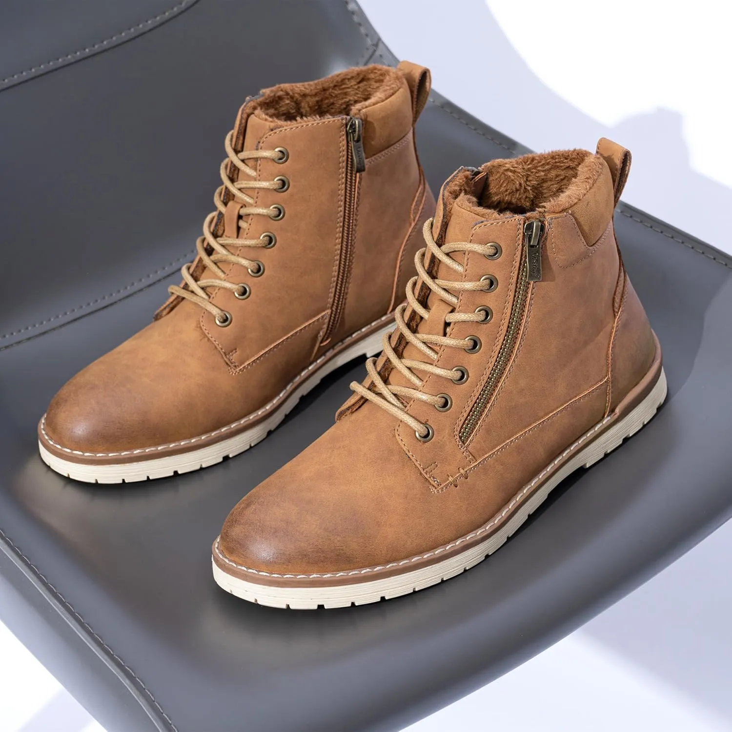 Vostey Men's Chukka Boots Motorcycle Casual Hiking Boot for Men